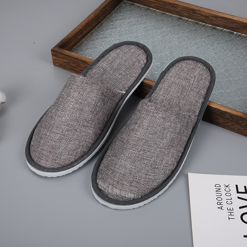 Disposable slippers wholesale hospitality five-star Hotel beauty salon hotel homestay travel non-slip linen slippers