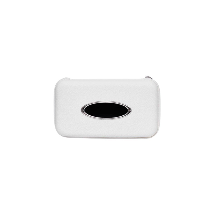 Leather hanging car tissue box sun visor chair back sunroof creative paper box car tissue box hanging