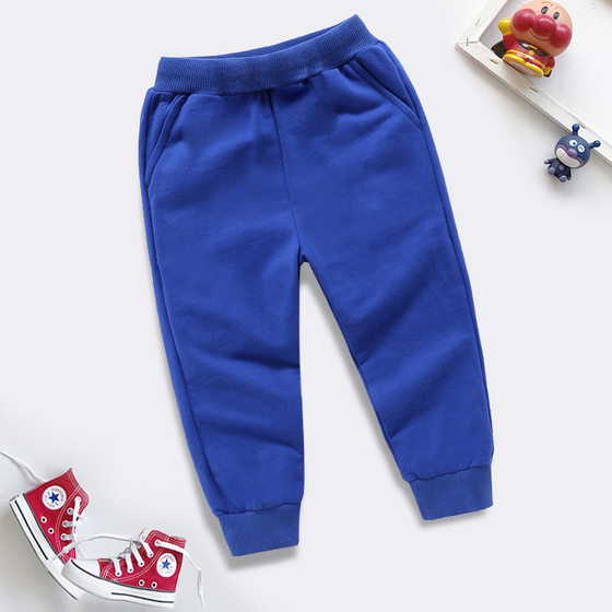 in stock children's solid color sports pants autumn new 2025 spring female baby soft cotton trousers a generation of hair