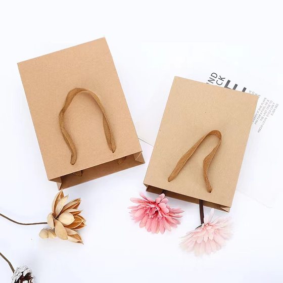 Thickened spot clothing Kraft paper bag milk tea handbag take-out packing bag gift packaging bag logo wholesale