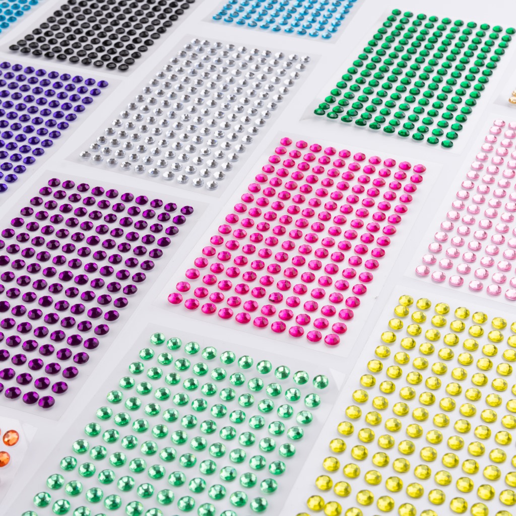 5MM160 rhinestone stickers acrylic gem diamond stickers single adhesive color multi-specification nail rhinestone wholesale
