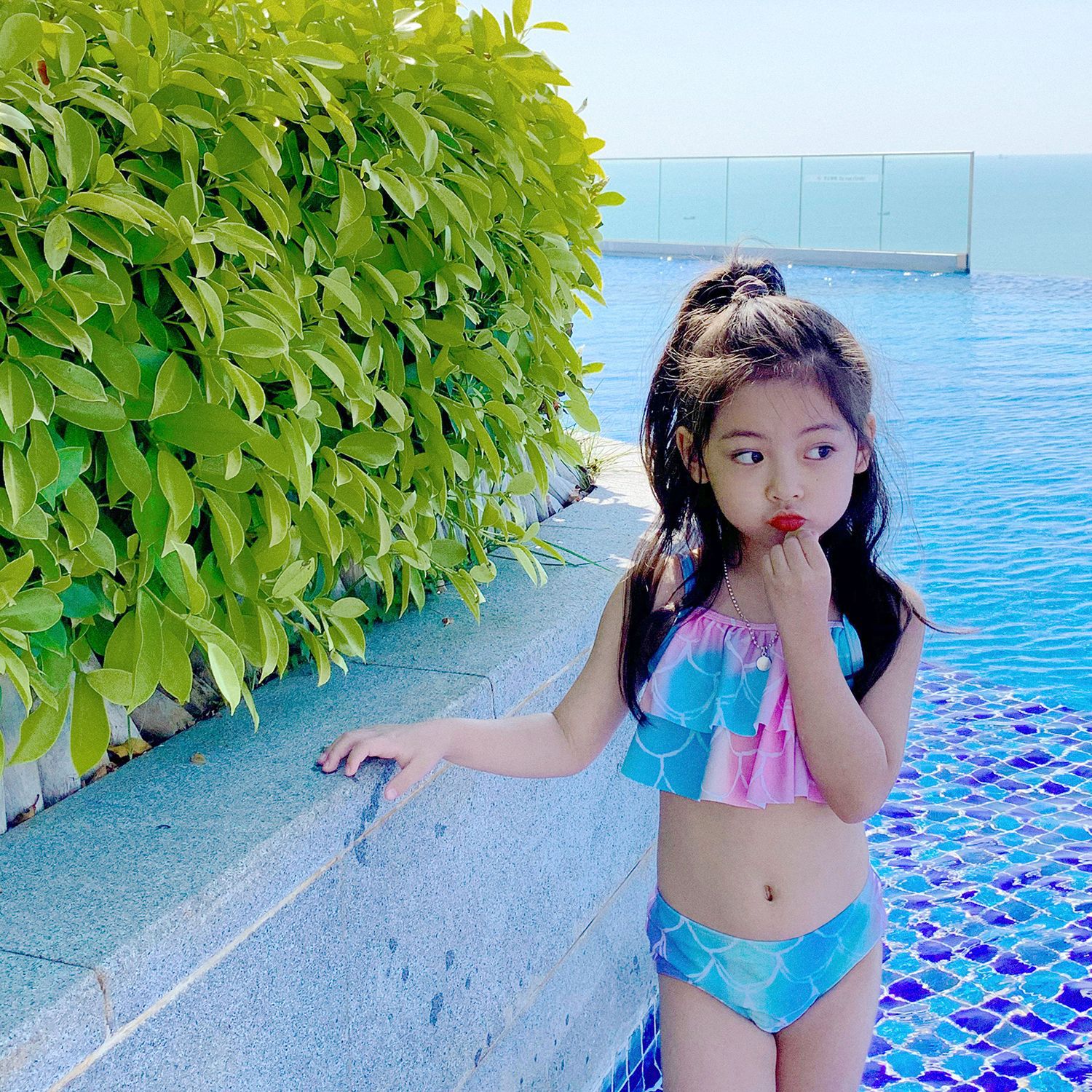 Children's Swimwear Bikini Children's Fish Tail Fishtail Skirt Girls Princess's Seaside Swimwear Beach Swimwear