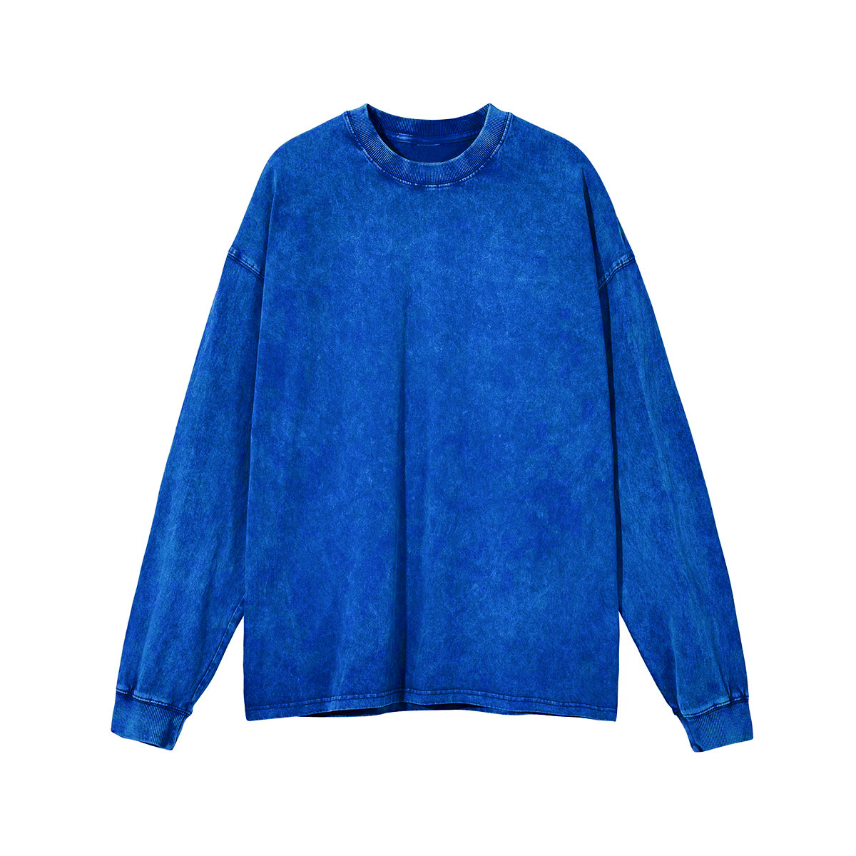 2023 men's and women's autumn New 230g cotton T-shirt fried snowflake retro fashion brand long sleeve wholesale washed distressed