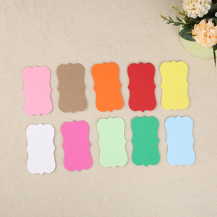 Spot 10 color color arc shaped retro Kraft paper memory card message card bookmark diy