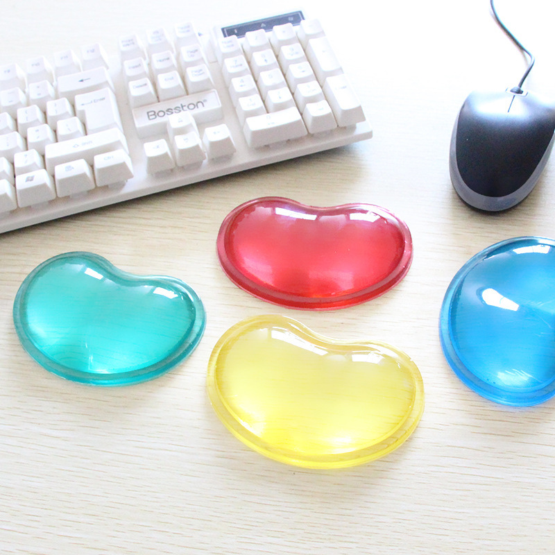 Crystal wrist mouse pad creative heart-shaped transparent hand support G14 silicone office wrist pad to figure
