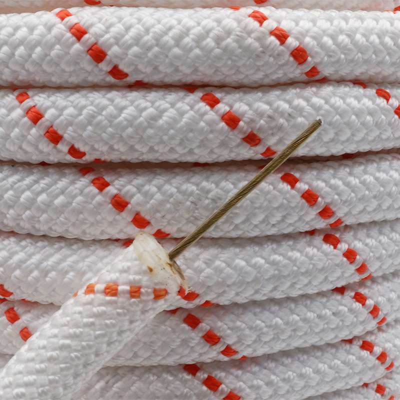 Safety Rope Outdoor Aerial Work Rope Survival Rope Rescue Fire Escape Rope Steel Wire Core Nylon Rope Polypropylene Rope