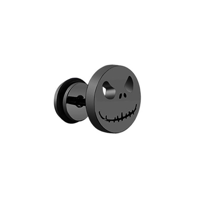 Factory Direct European and American fashion earrings stainless steel skull stud earrings skull ear buckle trendy men's earrings