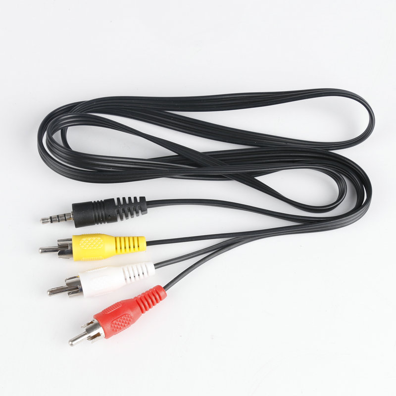 3.5 to 3RCA line, a pair of three red, yellow and white audio lines, video lines, one point, three Lotus head AV lines, 1.5 meters