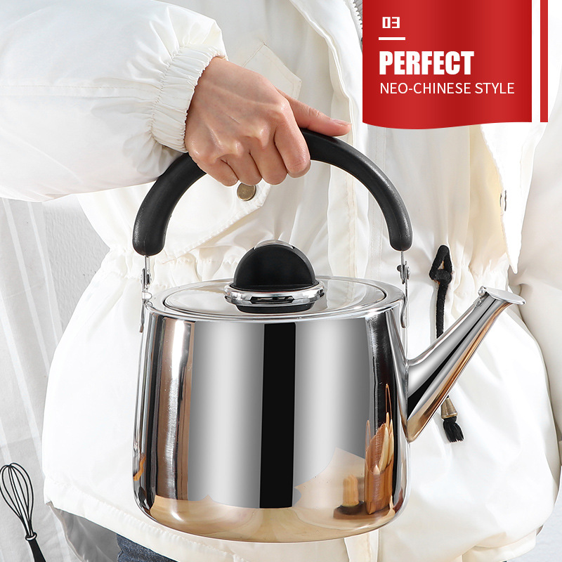 European-style oblique pot wholesale stainless steel thickened household kettle induction cooker gas stove universal whistle kettle