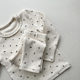 Korean-style Baby Cotton Printed Stretch Home Suit Newborn Fashionable Lovely Lace Suit Comfortable Fashionable