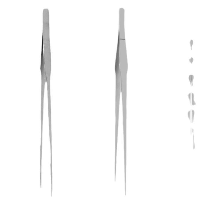 Dressing Stainless Steel Tweezers Aquarium Water Grass Thickened Dressing 125-300mm Round Head Elbow Planting Landscape Clip