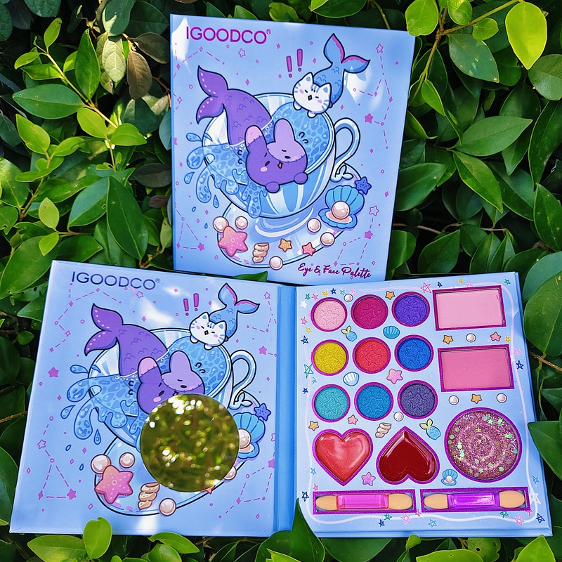 Cross-border foreign trade new 14-color eye shadow plate Pearl matte glitter sequins makeup plate stage makeup COS color palette