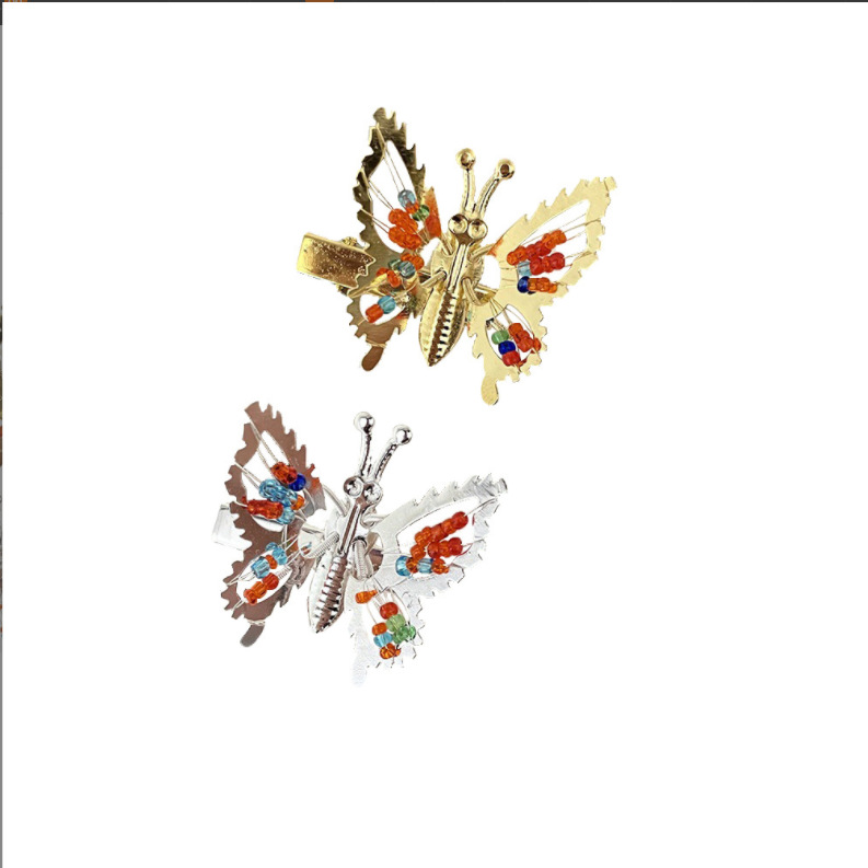 Movable Butterfly Hairpin Summer Women's Spring Moth Hair Accessories Hairpin Side Top Clip Bangs Clip Headdress