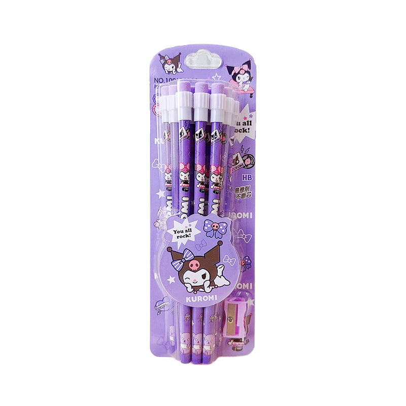 Students use HB writing pen with big head eraser kindergarten beginner 12 PCs cartoon Yugui dog pencil stationery
