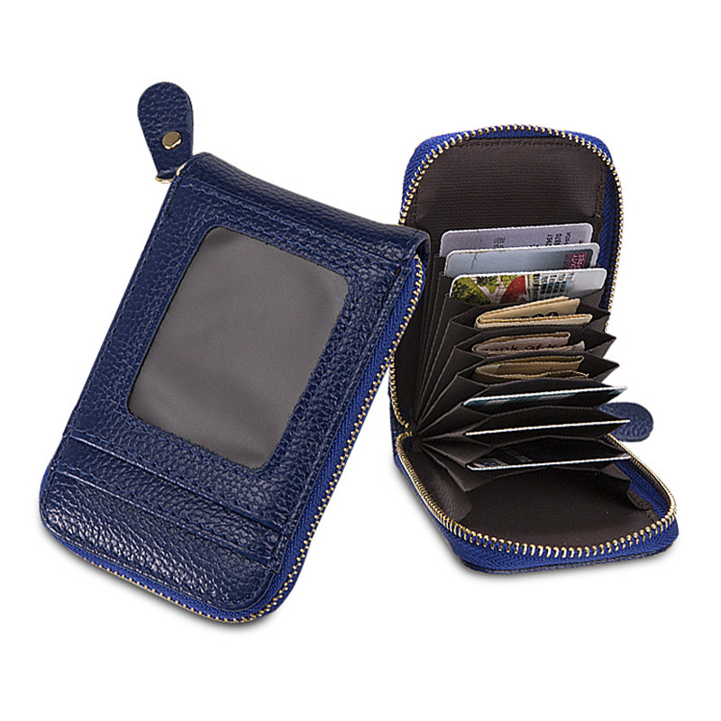 Foreign trade new PU id bag multi-card zipper coin purse card case women's organ card holder