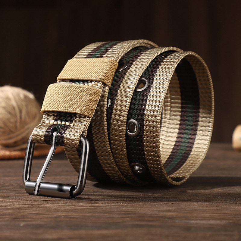 Factory Direct Sales New nylon pin buckle belt men's casual all-match lengthened military training pants belt outdoor sports belt