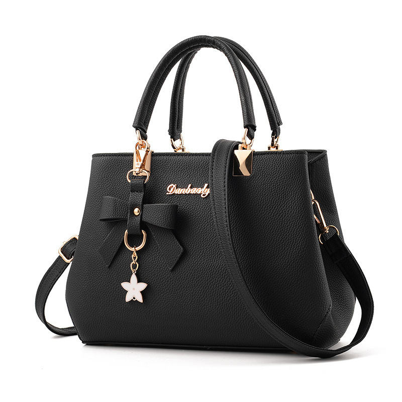 Cross-Border Women's bag 2023 new Korean fashion bow portable shoulder bag messenger bag killer bag mother bag