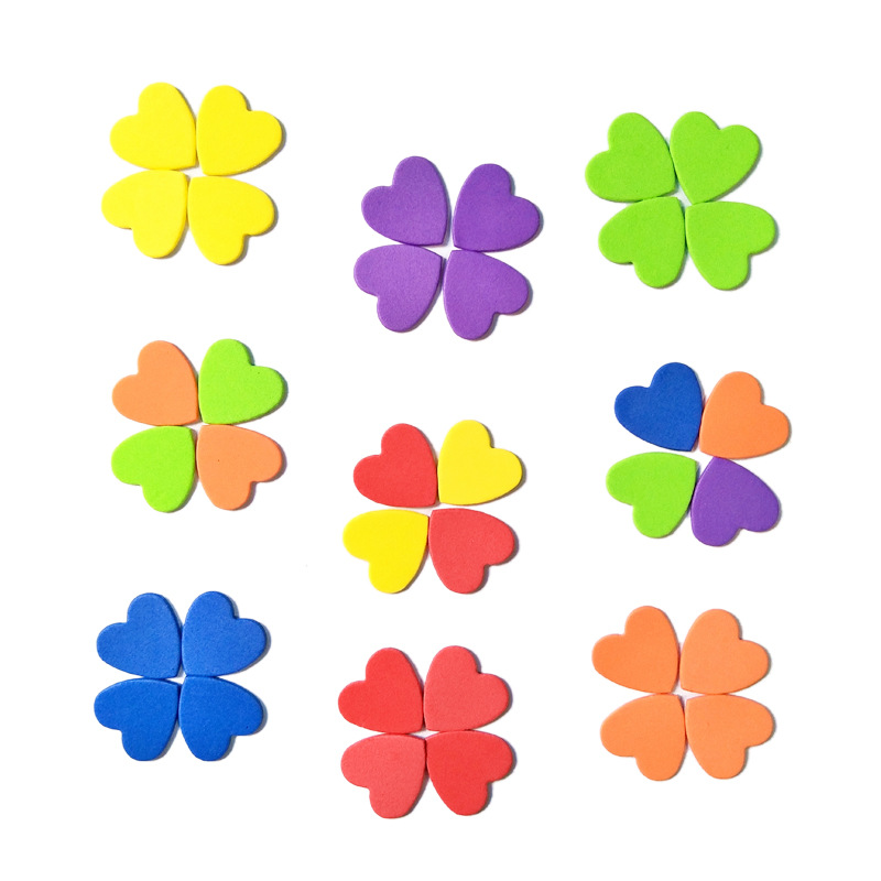 Various specifications heart-shaped patch EVA foam sticker toy color Heart Children's DIY making material sponge sticker
