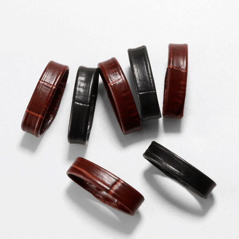 Black brown red white blue leather watch with leather ring wholesale 24mm14mm18mm22mm16mm20mm