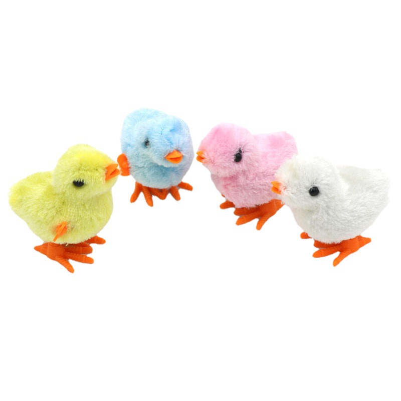 Shake the same style of wind-up Chick simulation cute jump chick chain will run plush toy kindergarten gift