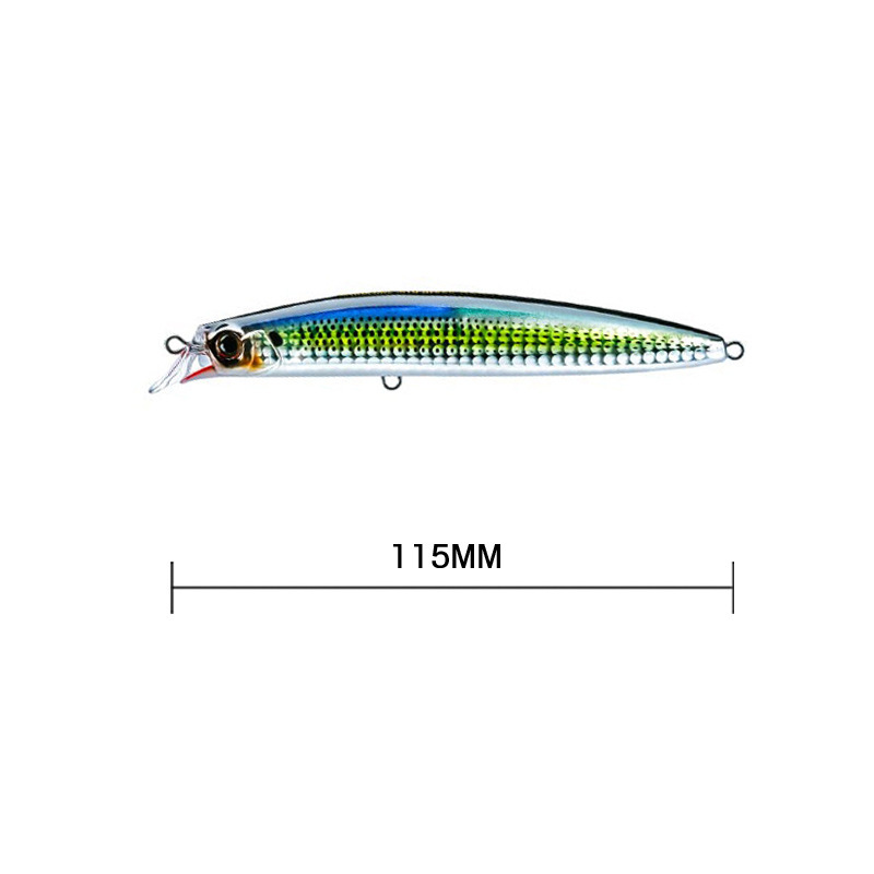 ルアー餌フローティングミノーリアルな魚の餌 115 ミリメートル/15 グラム誘惑模擬海釣りファクトリーアウトレット 9005|undefined