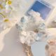 embroidery flower milk blue