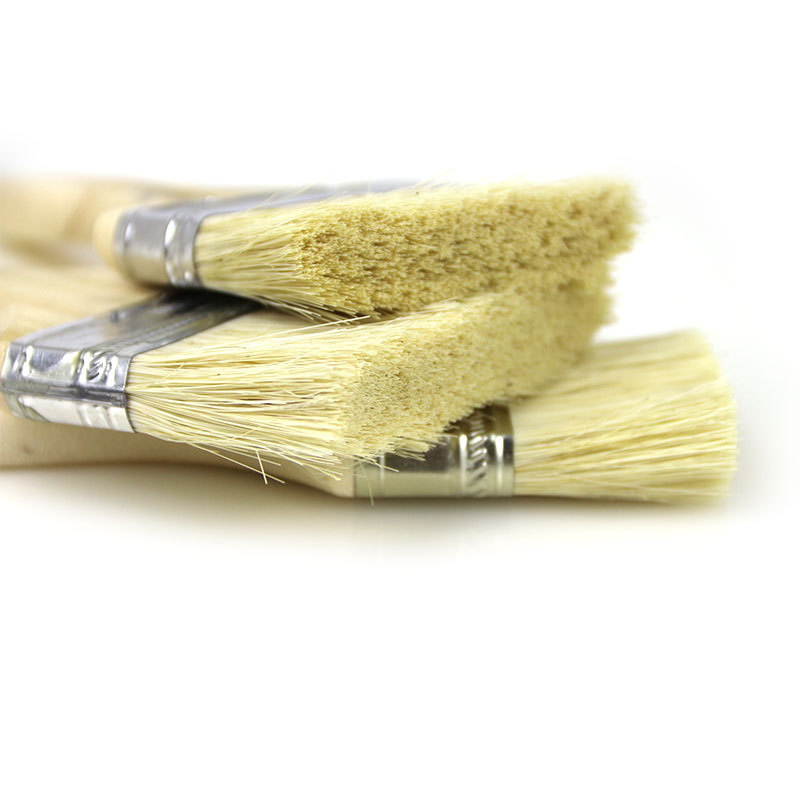 Factory wholesale brush glue brush lint-free 1234568 inch barbecue wooden handle bristle industrial paint brush