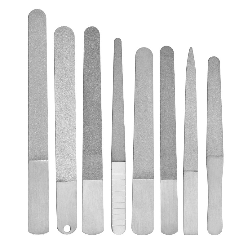 Stainless steel nail file nail file to remove dead skin dual-purpose manicure file nail polishing tool beauty accessories wholesale
