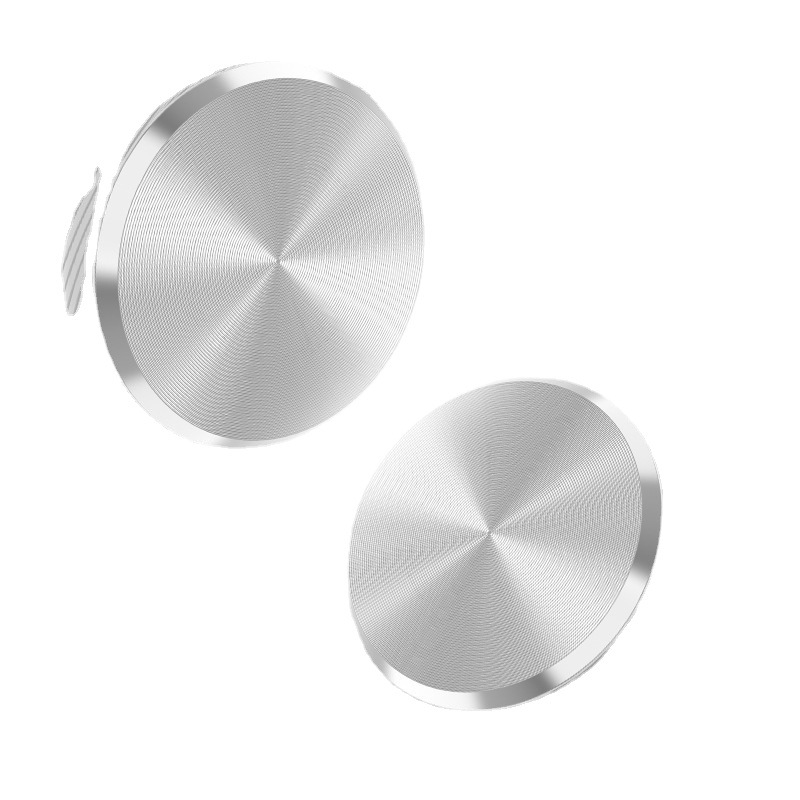 Thin high viscosity CD grain magnetic bracket magnetic sheet round aluminum alloy mobile phone patch car bracket patch