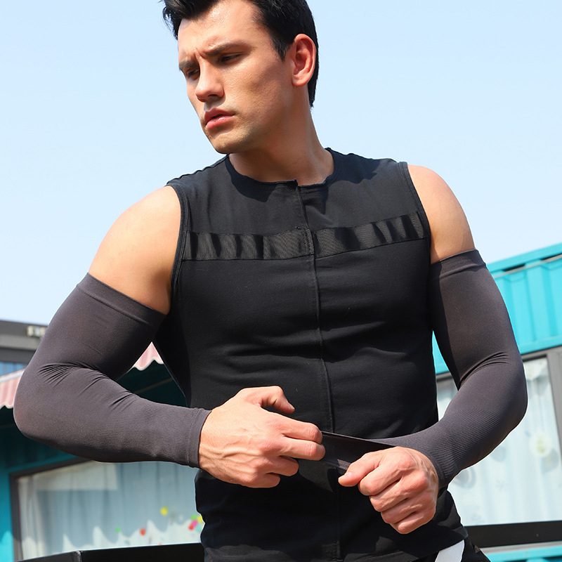 Sunscreen Ice Silk Summer Sleeve Men's Plus Size Loose Arm Gloves Summer Arm Sleeve Sleeve Arm Ice
