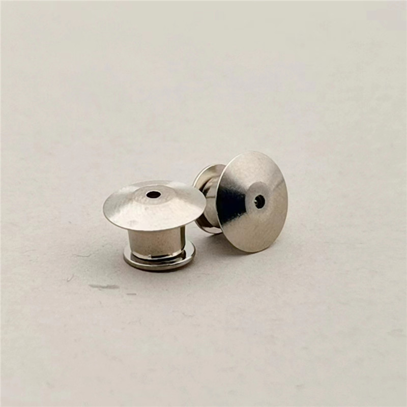 Silver flat head buckle badge high quality round head flat top chest pin buckle medal buckle cap in stock