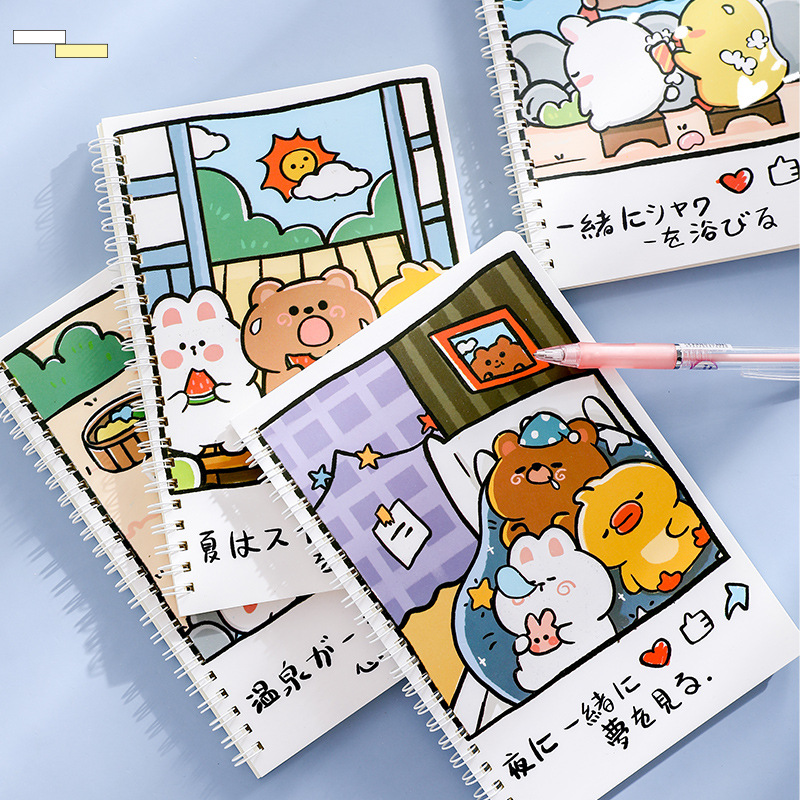 Cartoon coil book A5 Notebook student thickened cute coil book high color value eye protection notebook spot