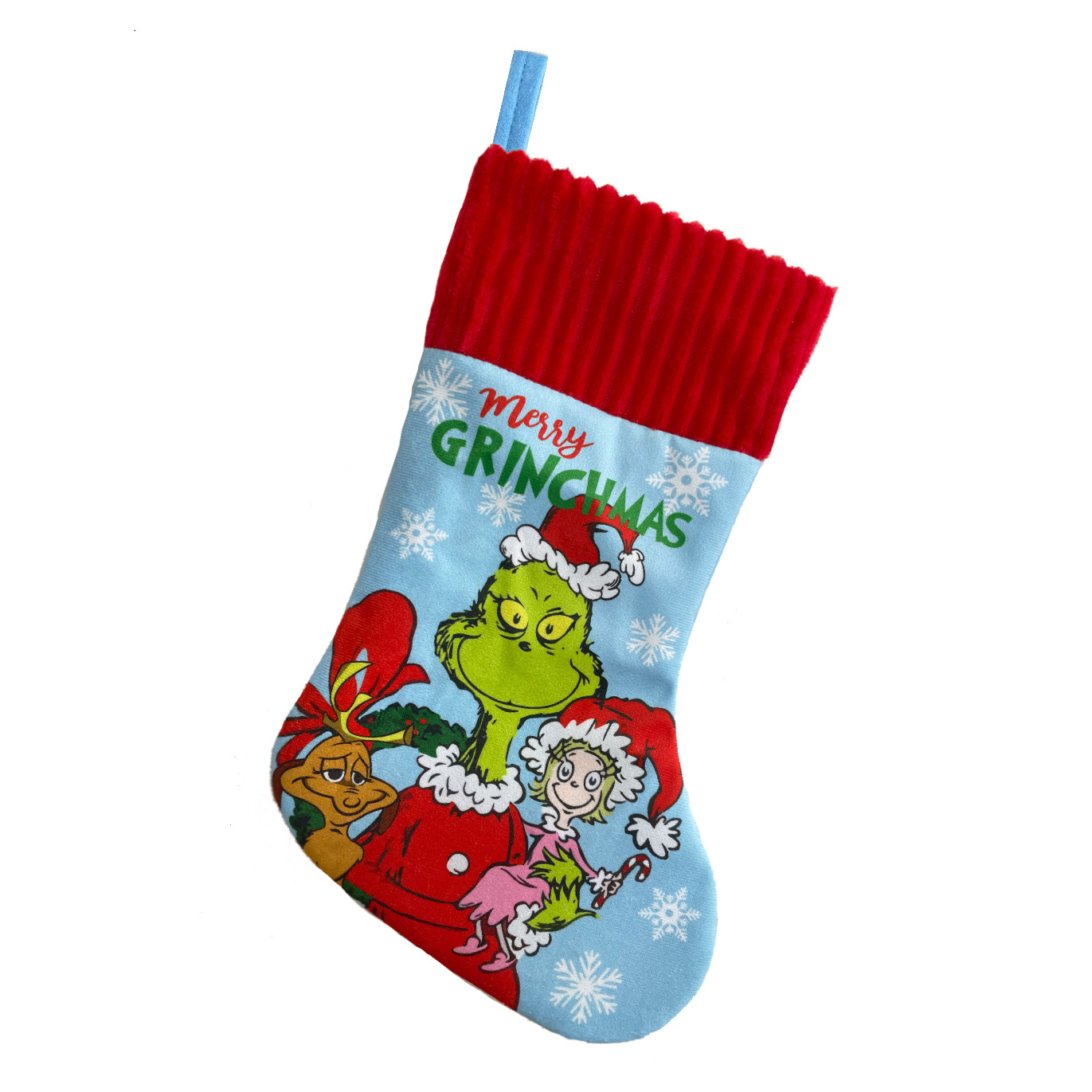 suit Christmas Stocking Grinch Green Hair Monster Gift Bag Super Soft Christmas Pendant Fireplace Decorations Kit Supplies