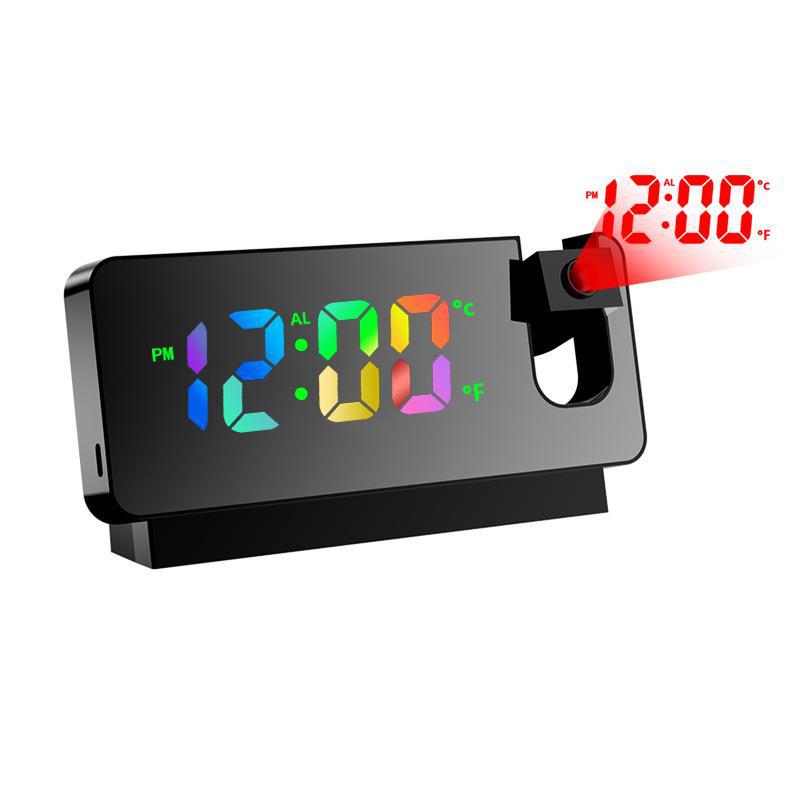 Multifunctional Creative Alarm Clock Mute Internet Celebrity Promotional Color Screen Projection Alarm Clock