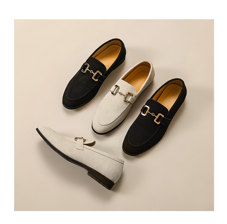 Mocassini da uomo in tinta unita con superficie brillante, stile coreano, scarpe casual da ufficio in pelle di grandi dimensioni per uomo_voghion.com