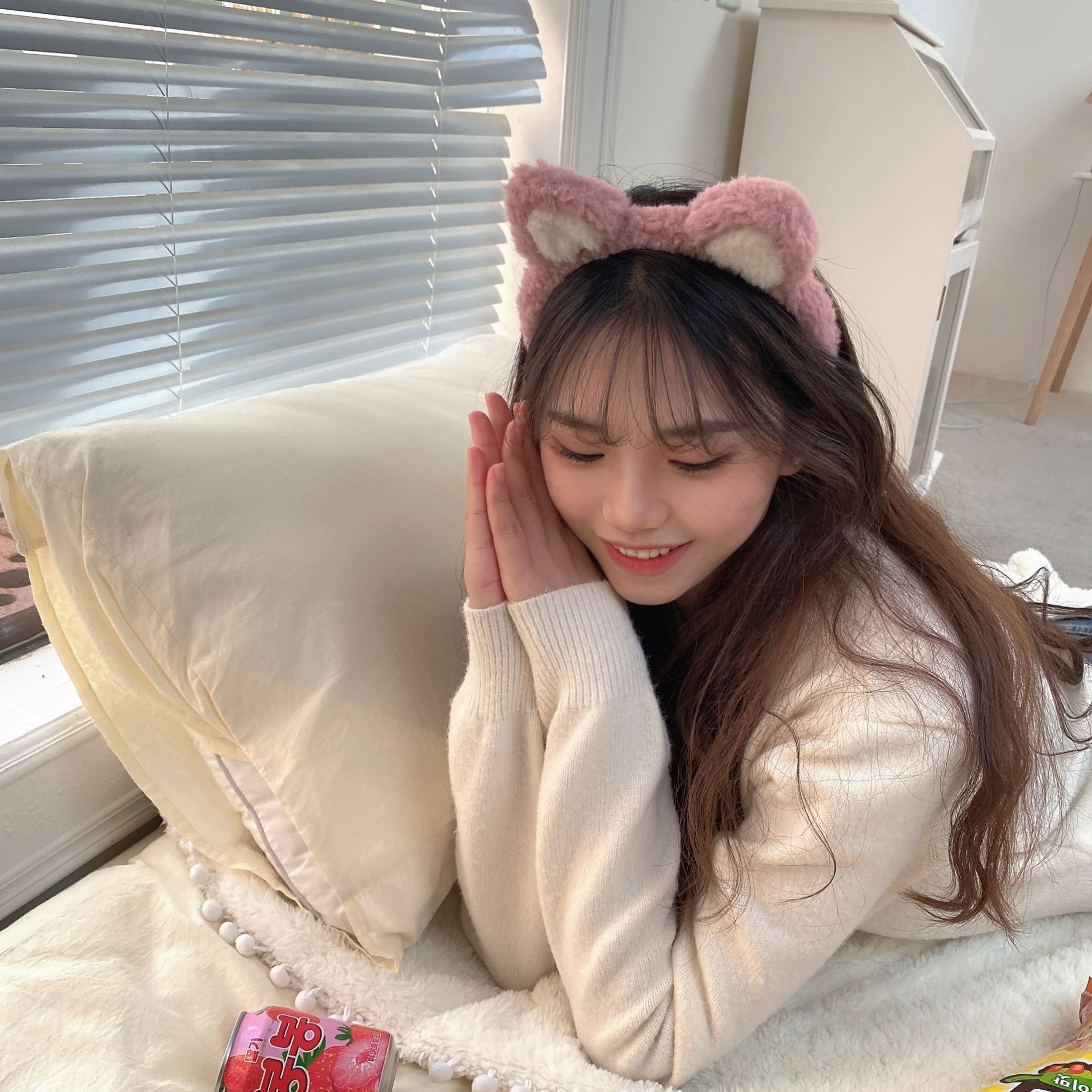 Cute Plush Bear Ear Headband ins Girl Heart Cartoon Headband Wash Face Hair Card Sell Meng Soft Sister Hair Accessories Headwear