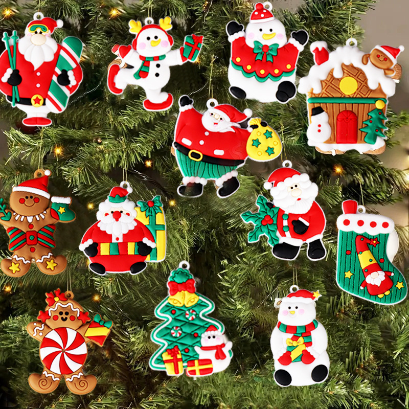 2023年アマゾンの新型姜パイ人クリスマスペンダントサンタクロース雪だるまクリスマスツリー装飾品ペンダント|undefined