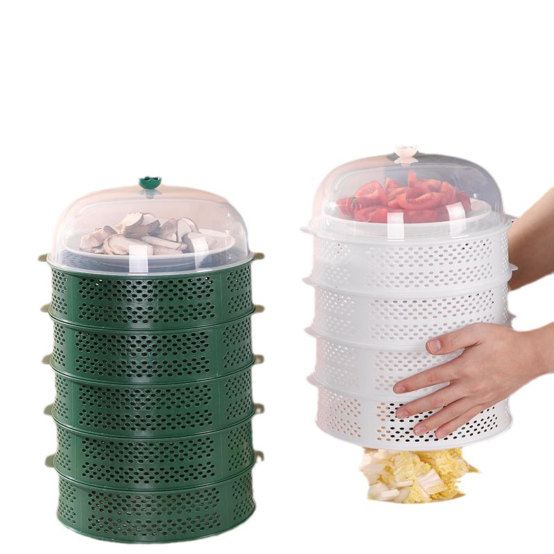 Hollow-out Dish Cover Leftover Storage Artifact Multi-layer Household Dining Table Cover Dust-proof Anti-mosquito and Anti-fly Kitchen New Style