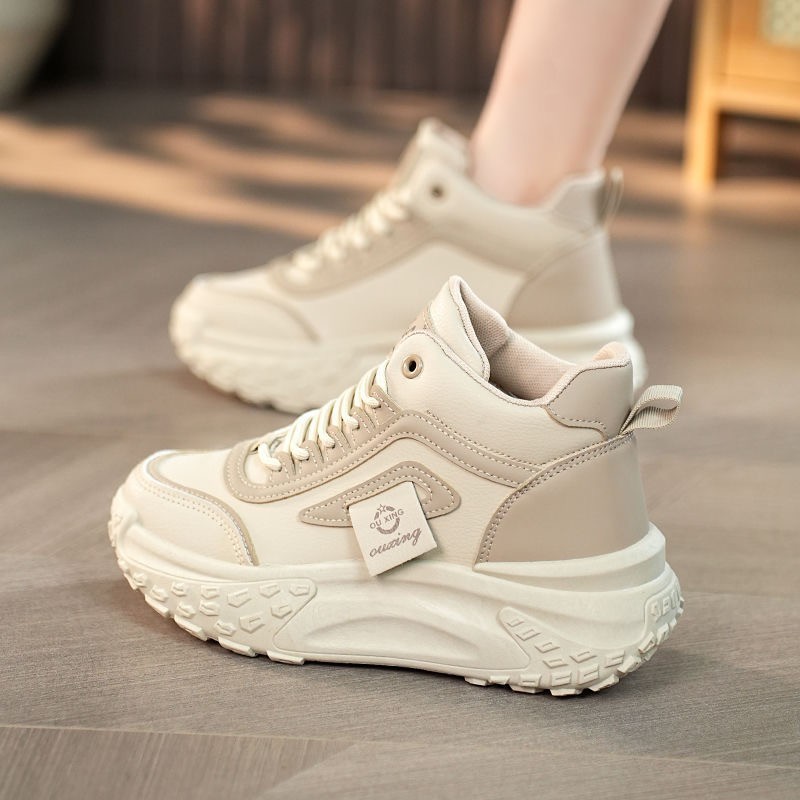 High-top shoes for women 2024 New ins fashionable all-matching clunky sneakers fashionable fashionable high-top sneakers sports casual shoes
