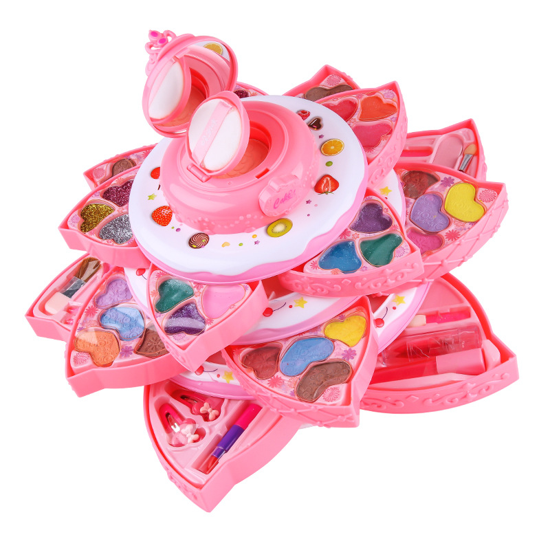 Factory direct supply children's makeup girl cosmetics play house portable princess gift jewelry dressing toys suit