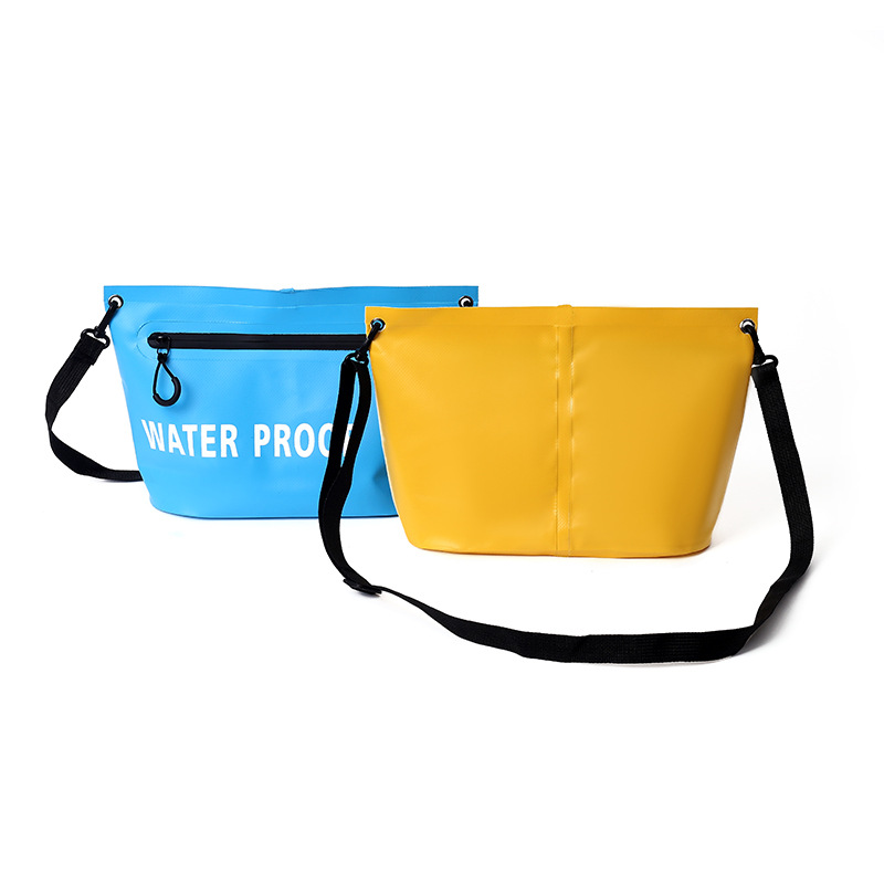 Waterproof Bag Zipper Storage Shoulder Waterproof Swimming Bag Outdoor Travel Carry-on Small Bag Wash Bag Men's and Women's Leisure