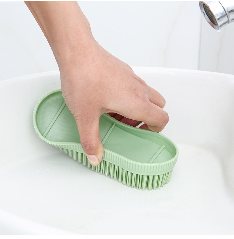 Plastic soft rubber bristles integrated 8-character brush jeans brush household bristle board brush kitchen cleaning brush source 