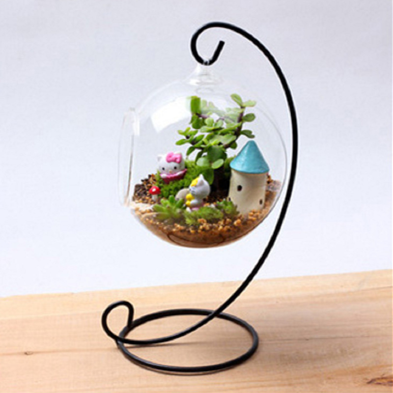 Factory wholesale Moss micro landscape iron frame micro landscape ornaments household simple micro landscape decoration iron frame bracket