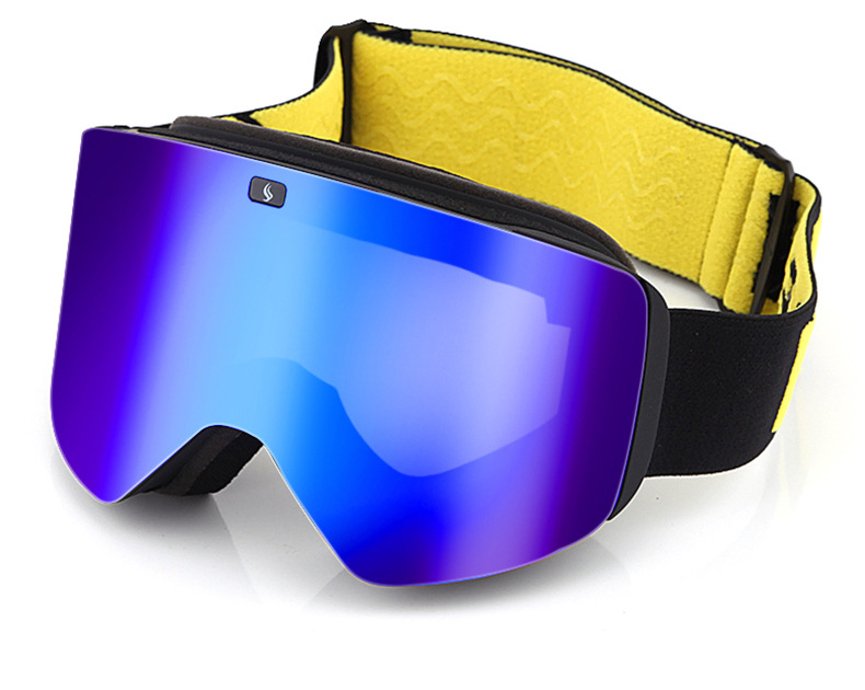 Ski glasses Double anti-fog large field of view Cocker glasses UV protection large cylindrical mountaineering goggles_voghion.com