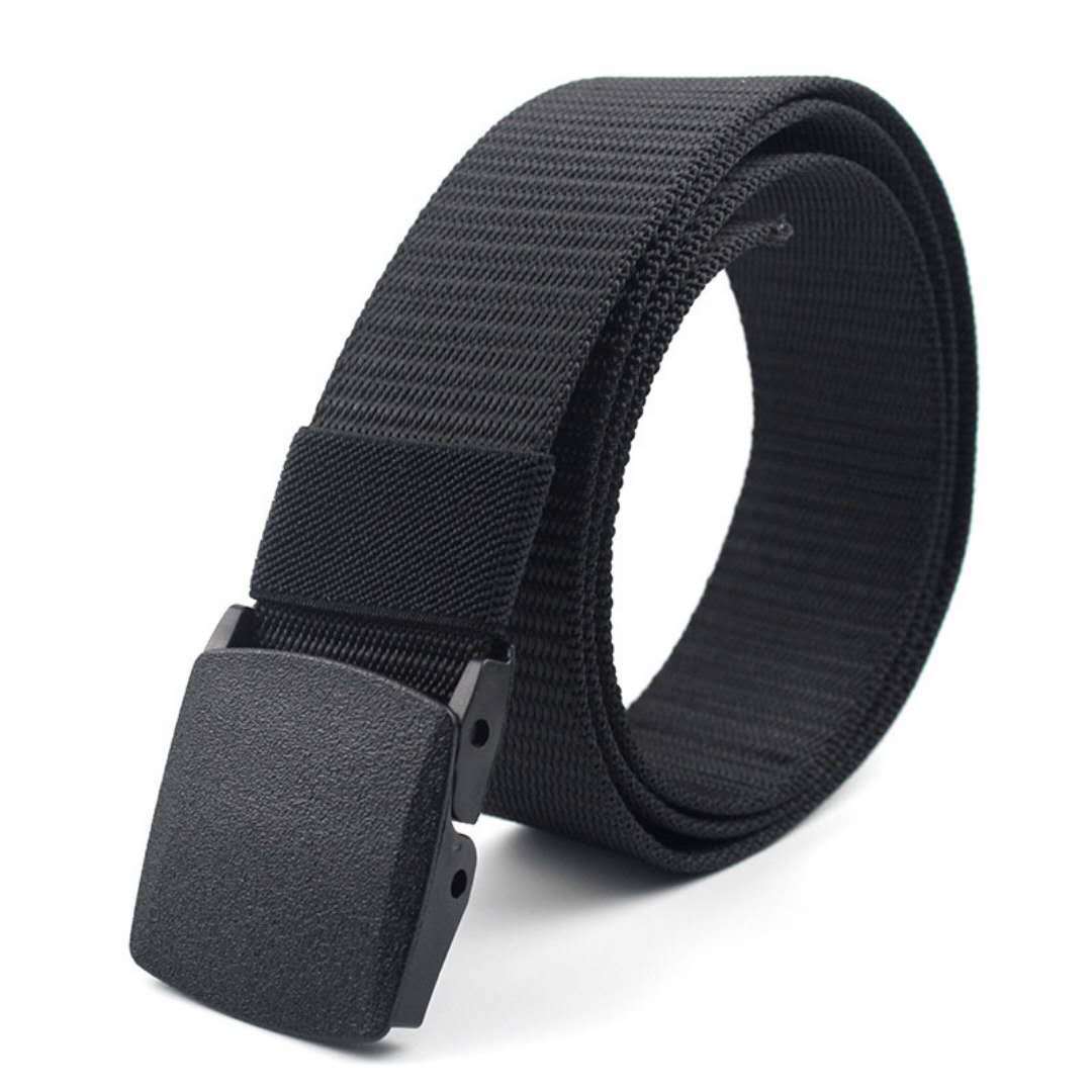 Lightweight nylon belt plastic steel buckle non-porous tank pattern outdoor military fan tactical outdoor belt canvas pants belt