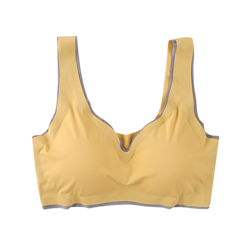Best Friend Libra One-piece Seamless No Steel Ring Sleep Gather Yoga Vest Sports Ice Silk Underwear Women's Bra