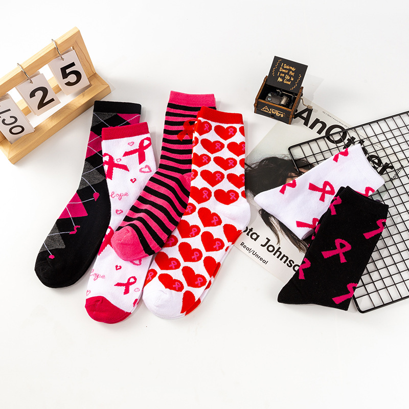 Love milk festival ladies holiday atmosphere socks women long tube cotton socks love socks factory direct versatile four-season socks