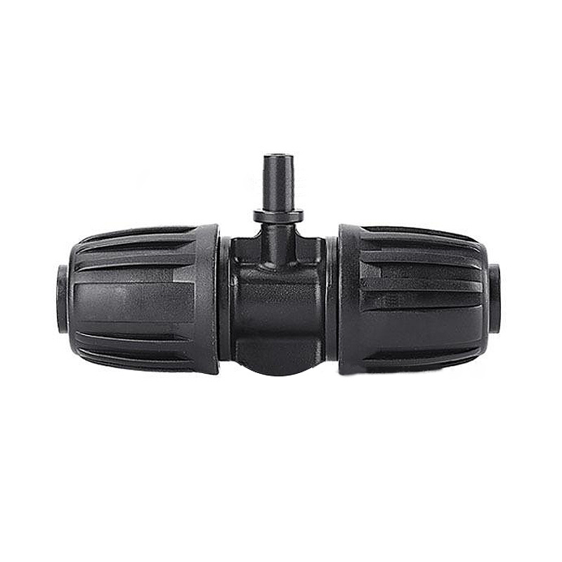 Factory 16PE pipe fittings agricultural irrigation joint PE pipe simple tee joint garden drip irrigation joint