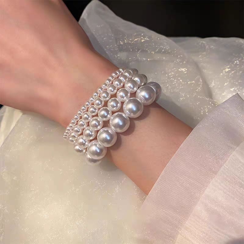 新款韩版时尚仿珍珠手链超仙简约气质珍珠串珠女珍珠手链珍珠手串
