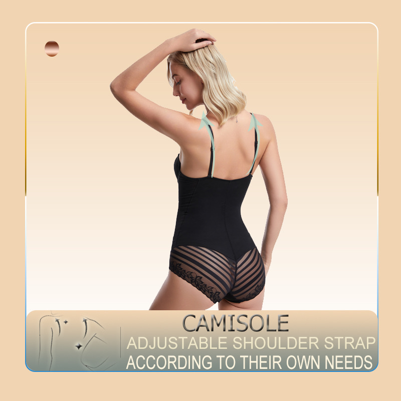 Cross-border Body Shaping Clothes Seamless Lace One-piece Body-suit Postpartum Hip-lifting Abdominal Belt Bra Bra Braceless Bracelet